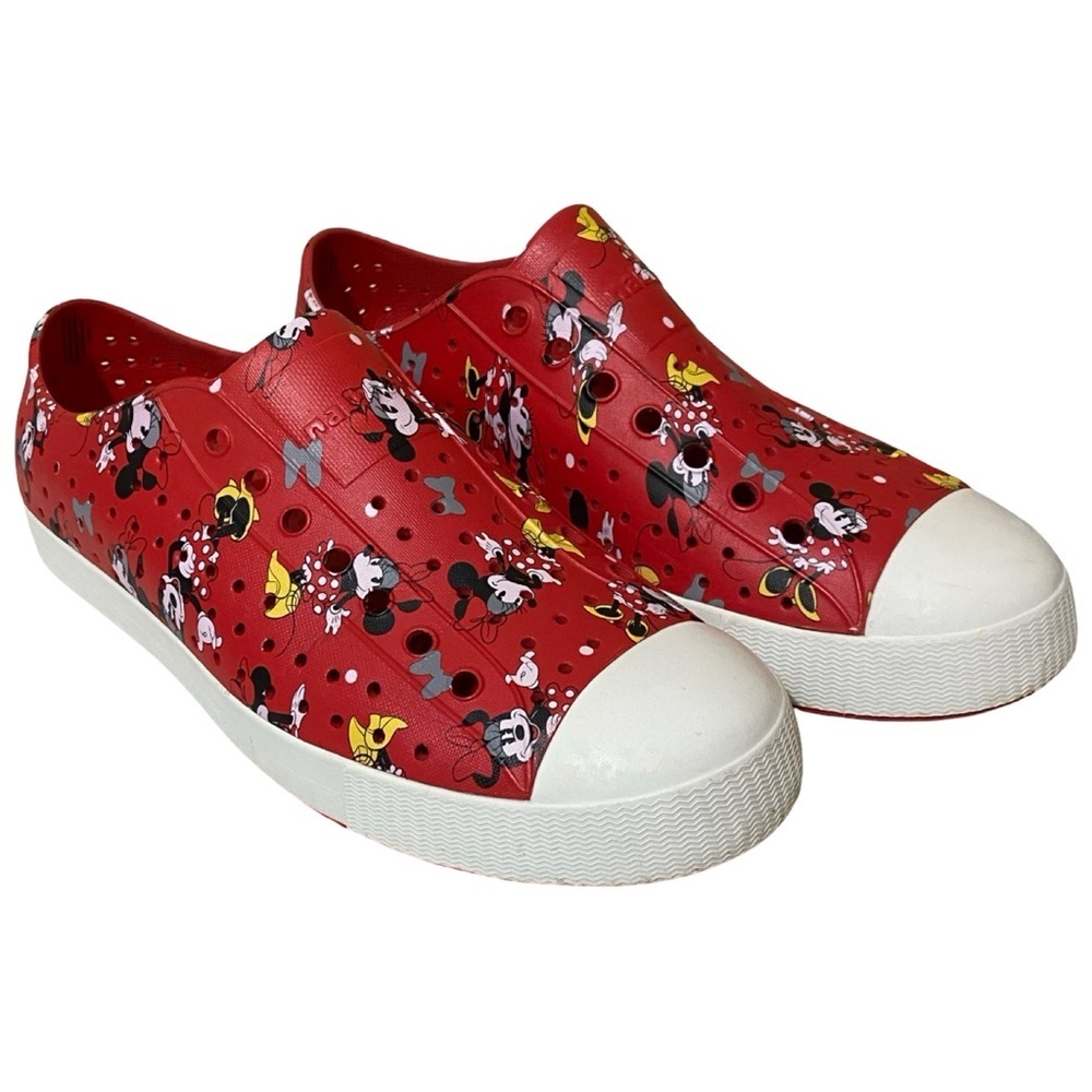 Native Disney Minnie Mouse Red & White Slip Ons